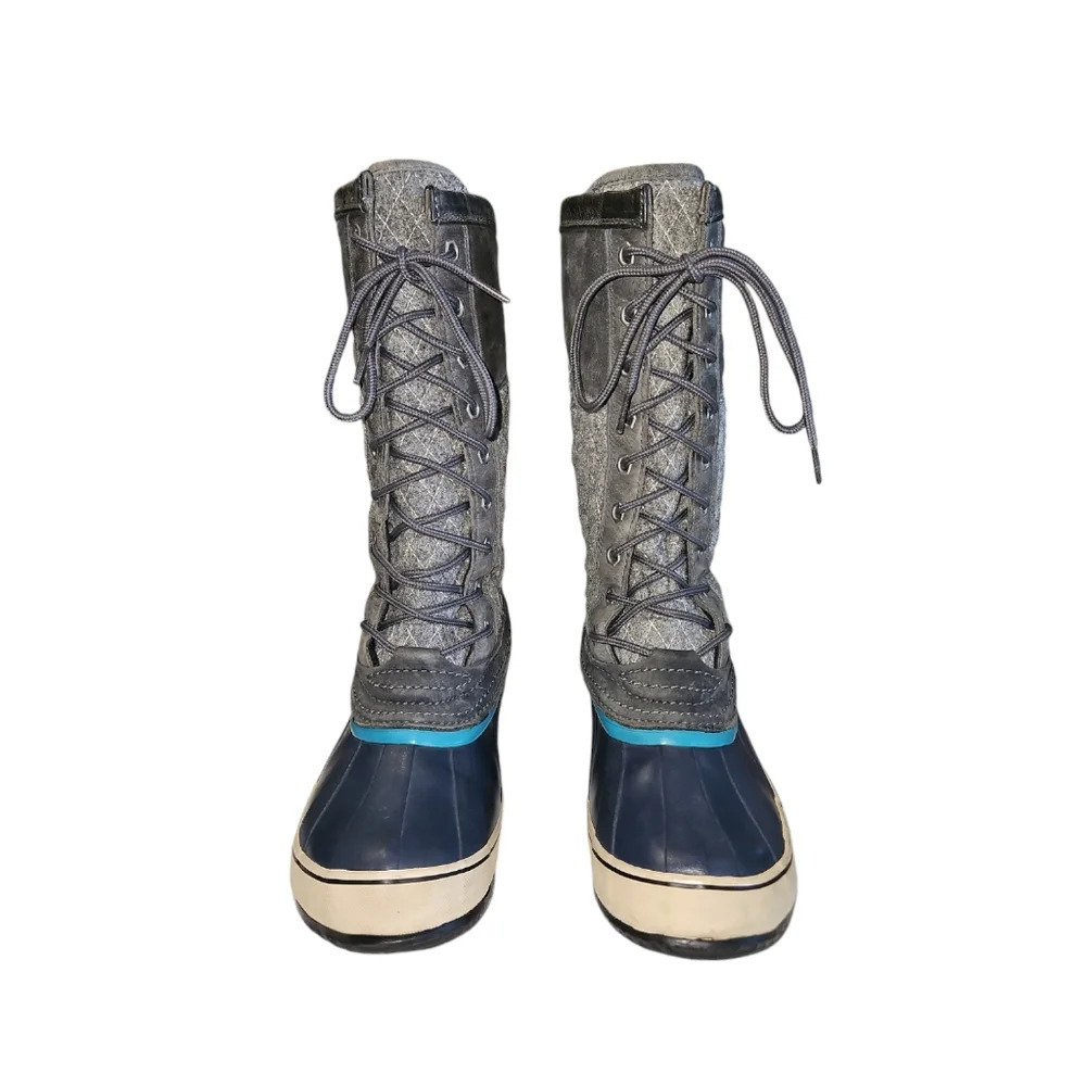Sorel Women's Blue & Gray Tall Lace-up Waterproof Boots‎